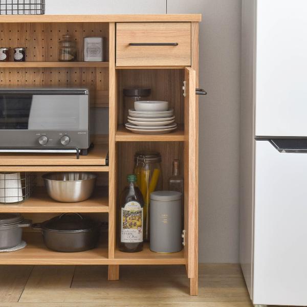 LAFIKA（ラフィカ）レンジボード（ロータイプ/高さ90cm）グレーナチュラル